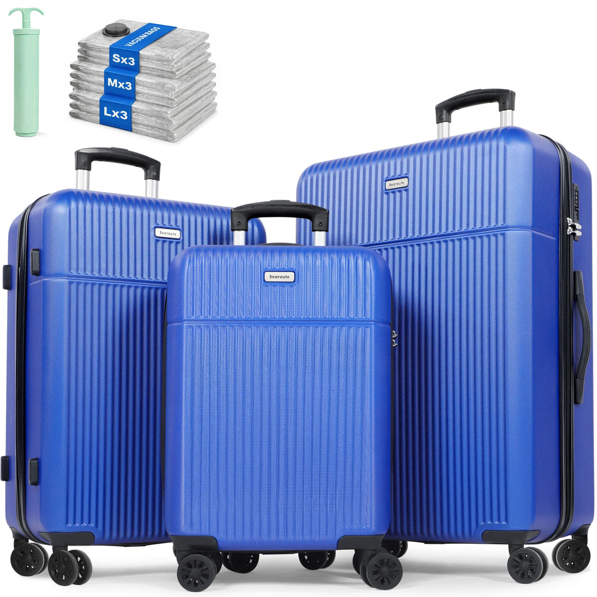 Northbound 3-Piece Hard Shell Luggage Set — 21", 24" & 28" Suitcases