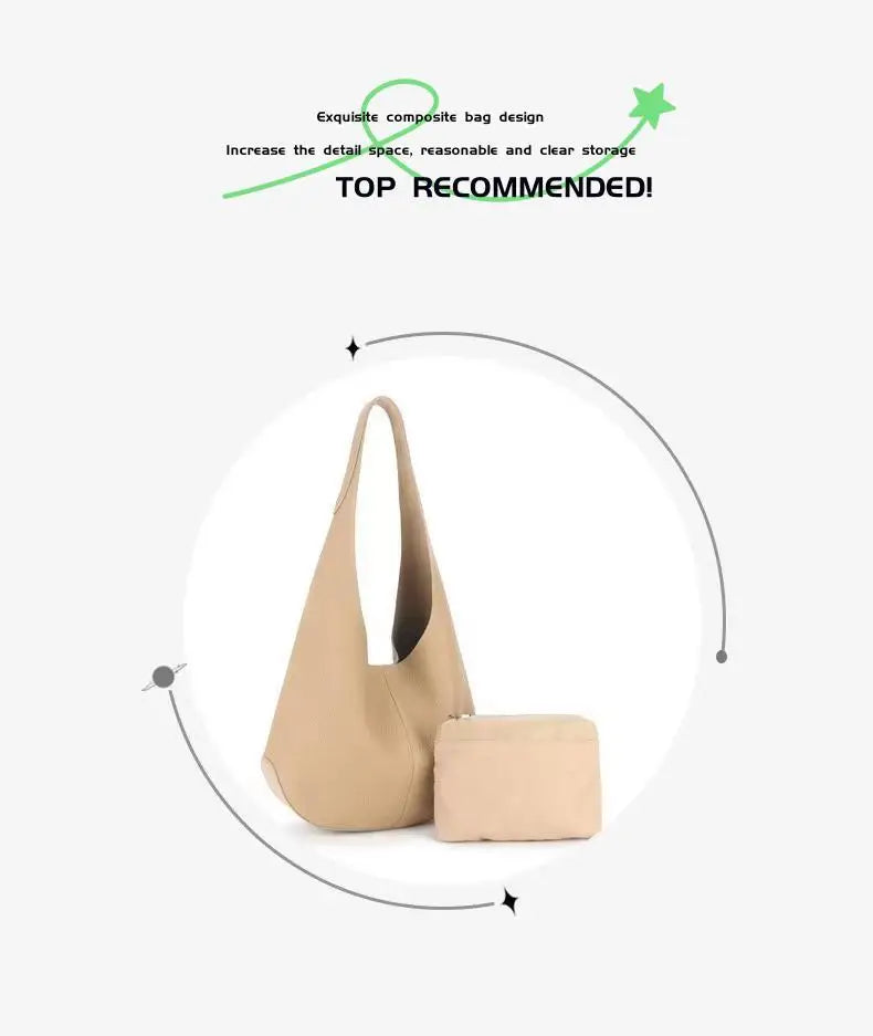 Women's Soft Leather Bucket Shoulder Bag