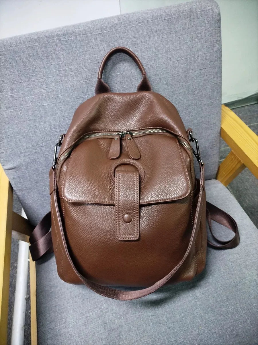 Women's Waterproof Leather Work Backpack