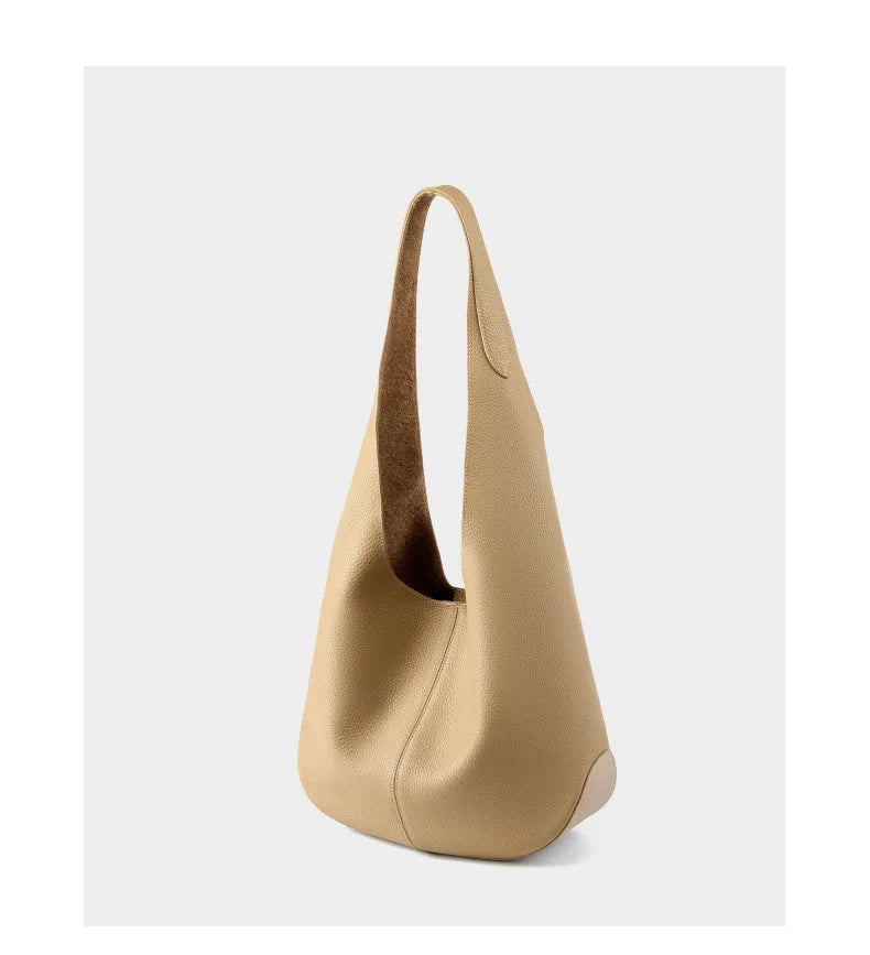 Women's Soft Leather Bucket Shoulder Bag