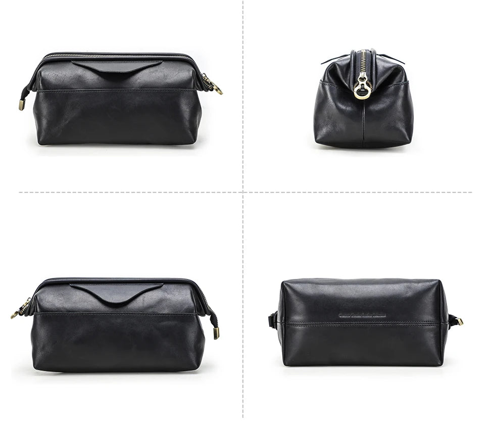 Northbound Travel Tech Clutch — Genuine Leather Cable & Accessory Organiser