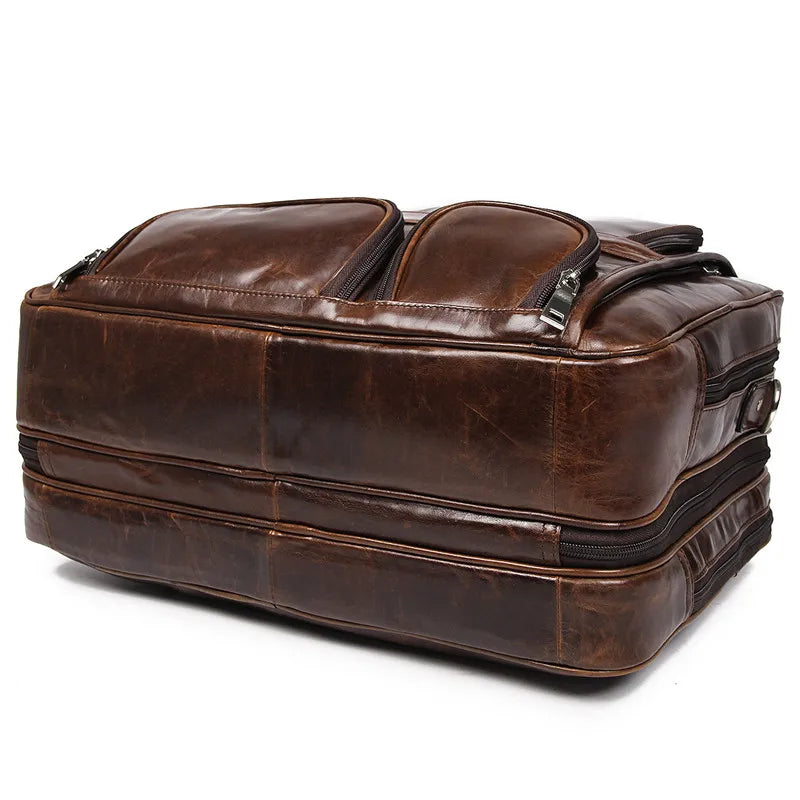 Men's Leather Shoulder Briefcase