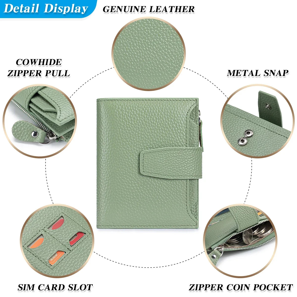 Women's Large-Capacity RFID Leather Wallet