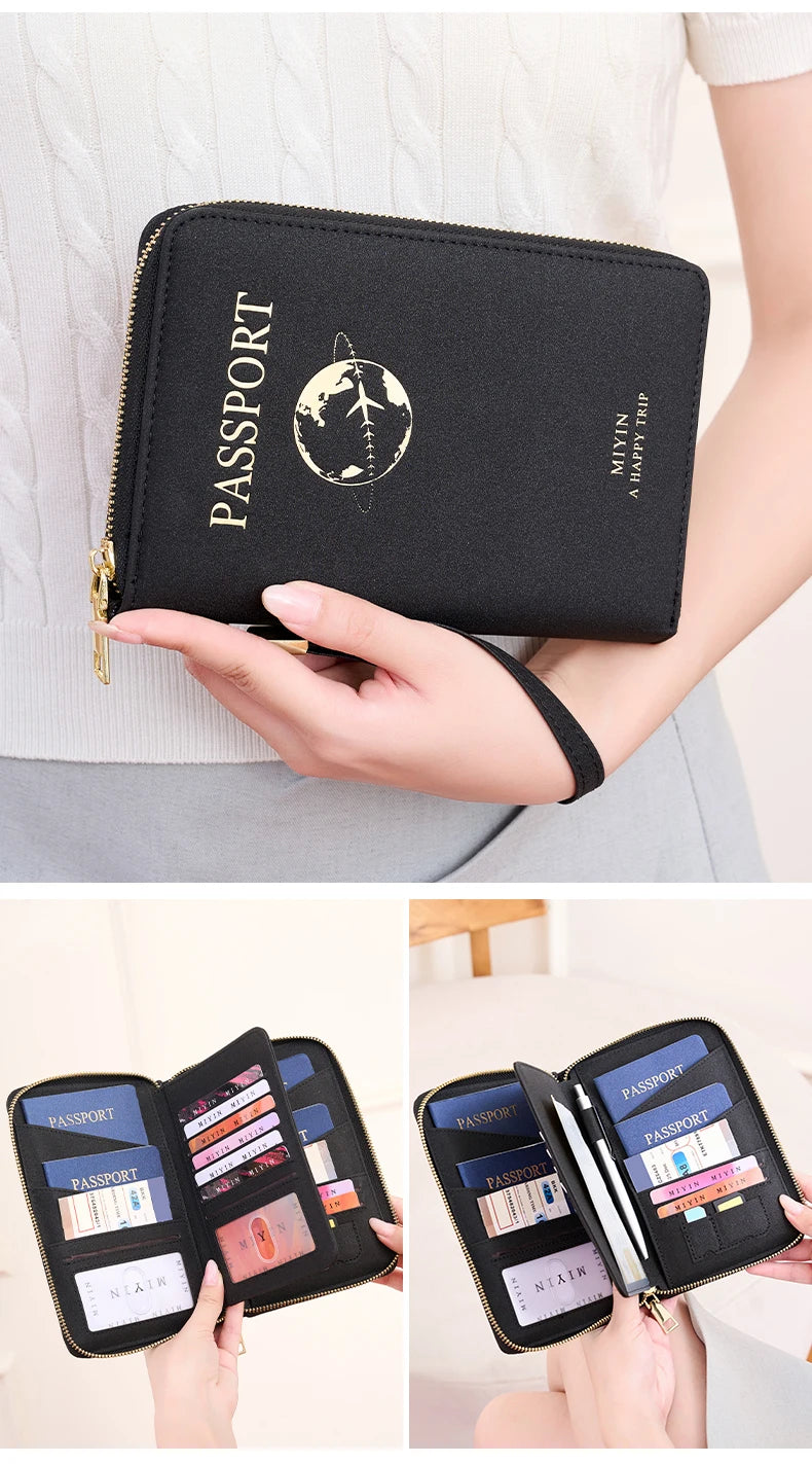 RFID Anti-Theft Zipped Passport Holder & Travel Organiser – Unisex