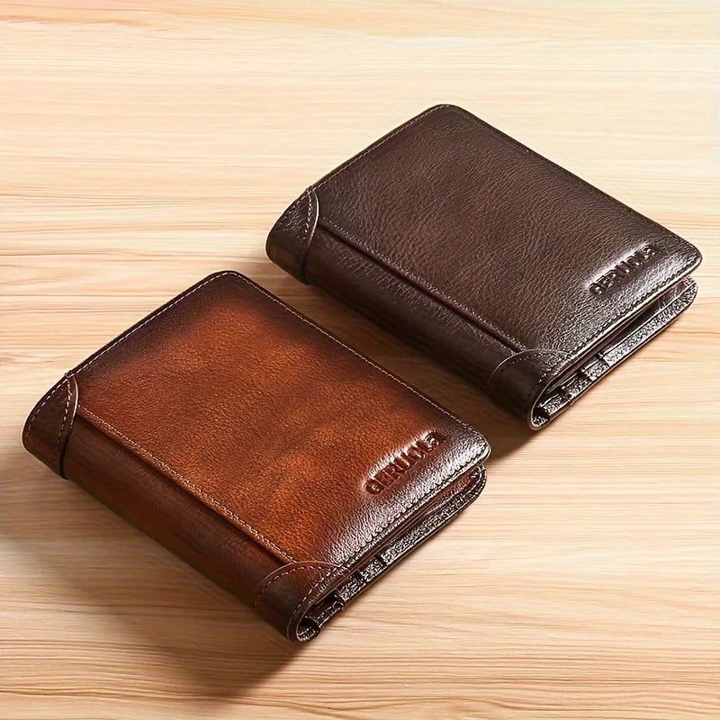 Slim RFID Leather Wallet – Bifold or Trifold