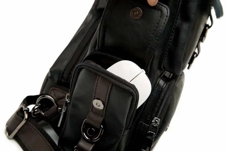 Northbound Waterproof Crossbody Bag — Lightweight PU Leather Shoulder Bag