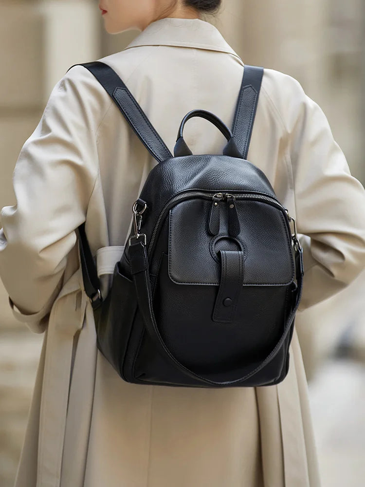 Women's Waterproof Leather Work Backpack