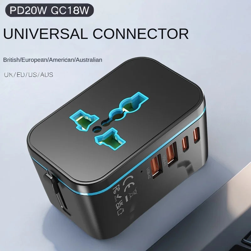 Northbound Multi-Port Travel Charger — Fast Charge Worldwide Adapter
