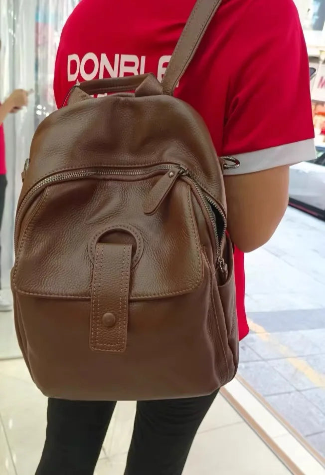 Women's Waterproof Leather Work Backpack