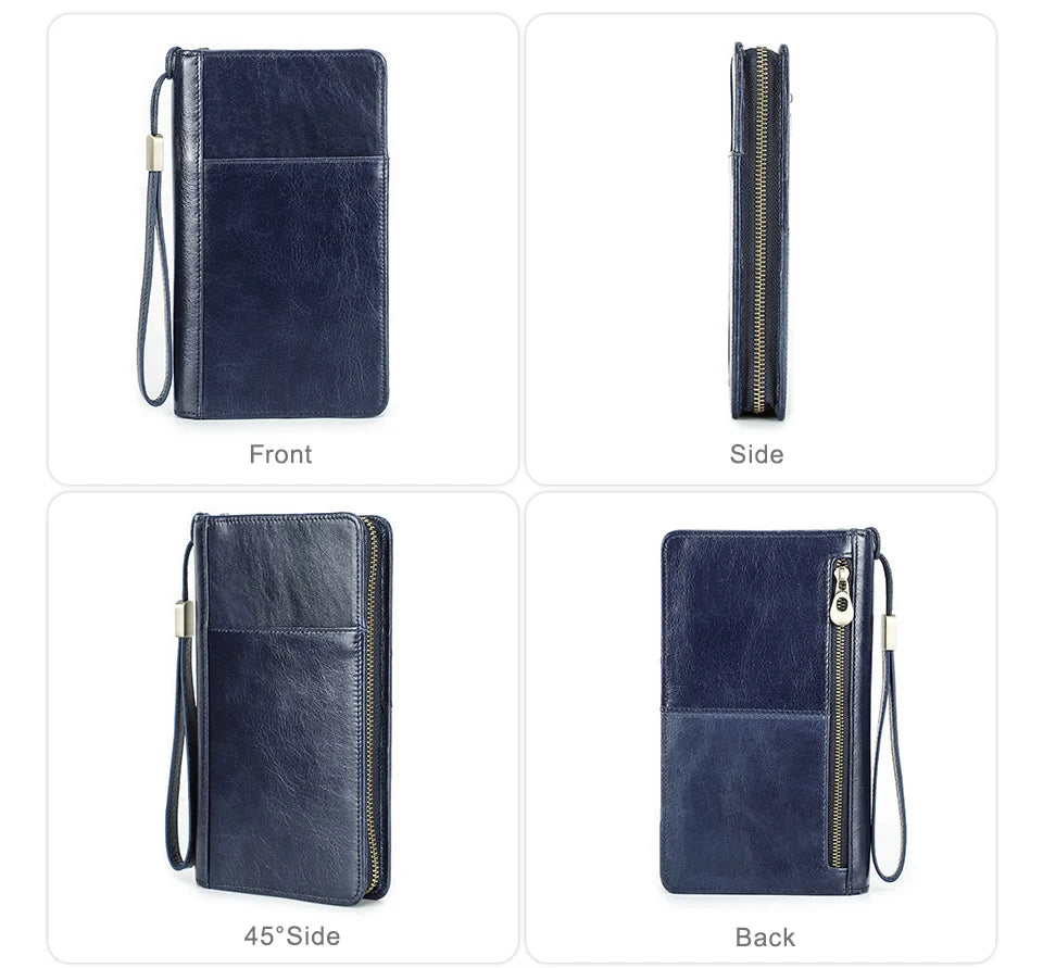 Leather Family Passport Clutch