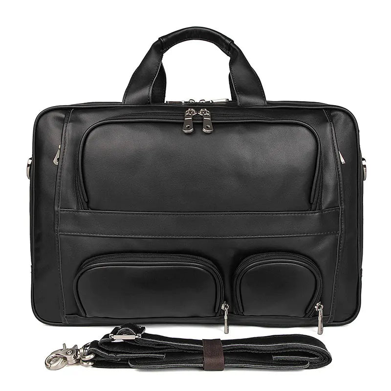 Men's Leather Shoulder Briefcase