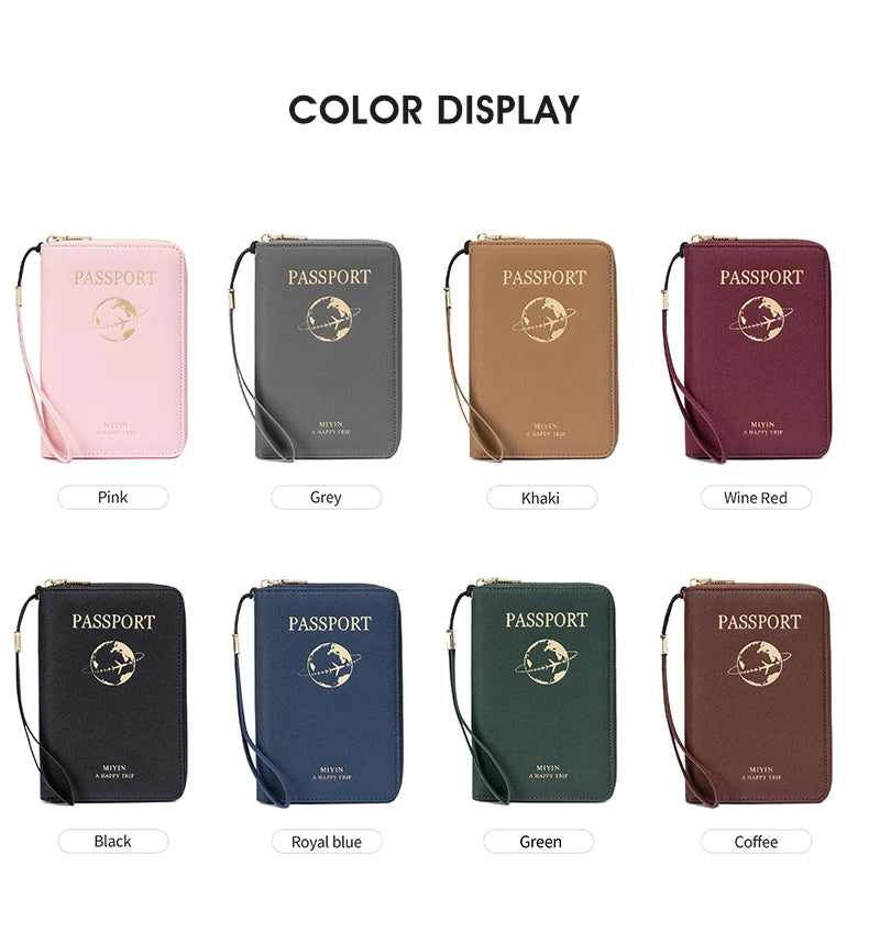 RFID Anti-Theft Zipped Passport Holder & Travel Organiser – Unisex