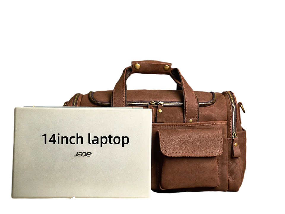 Vintage Leather Travel Messenger Bag