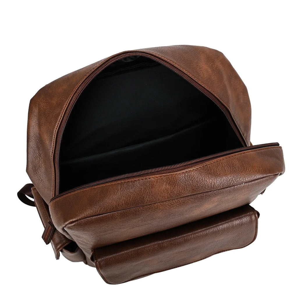 Crazy Horse Leather Backpack — Large Capacity Vintage Rucksack