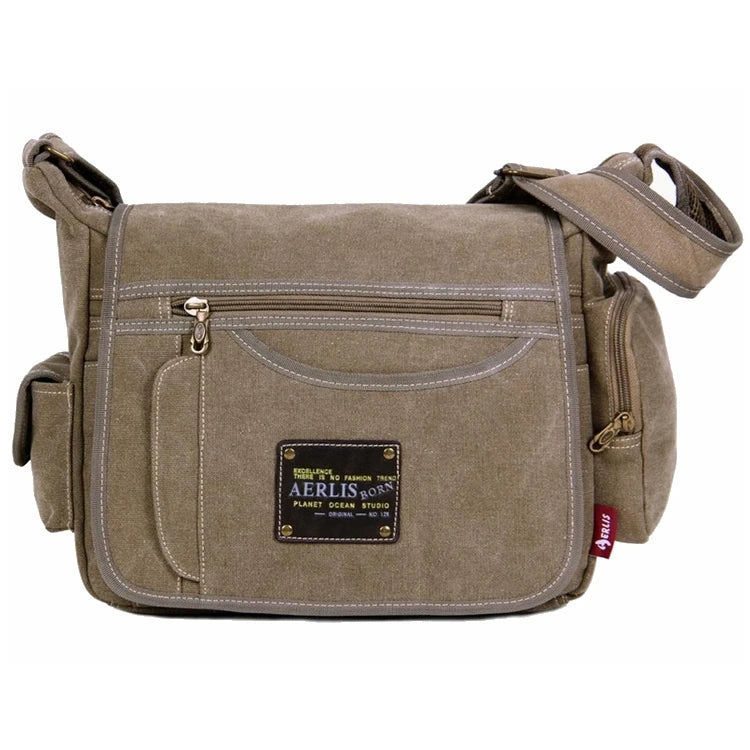 Men's Vintage Canvas Crossbody Bag