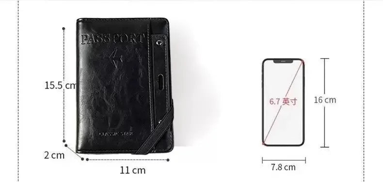 Leather Passport Cover & Travel Document Organiser – Card & Ticket Holder