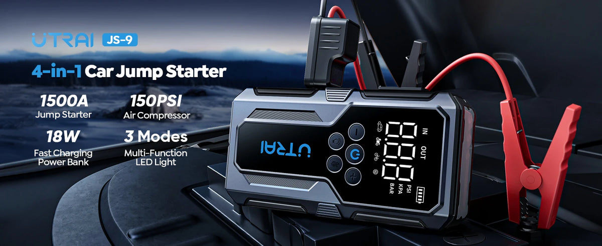 Northbound Jump Starter 1500A — Portable Power Bank with 150PSI Air Pump