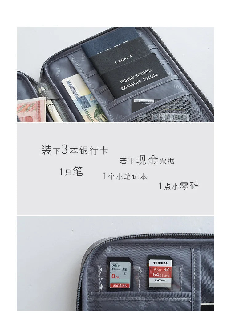 Family Passport Wallet & Multi-Functional Travel Document Organiser