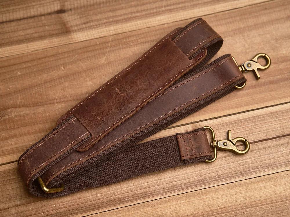 Vintage Leather Travel Messenger Bag