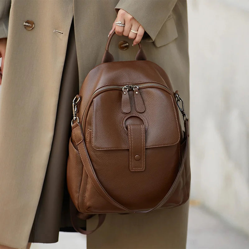 Women's Waterproof Leather Work Backpack