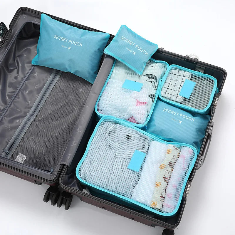 6-Piece Travel Packing Cubes Set – Portable Luggage Organiser for Suitcases