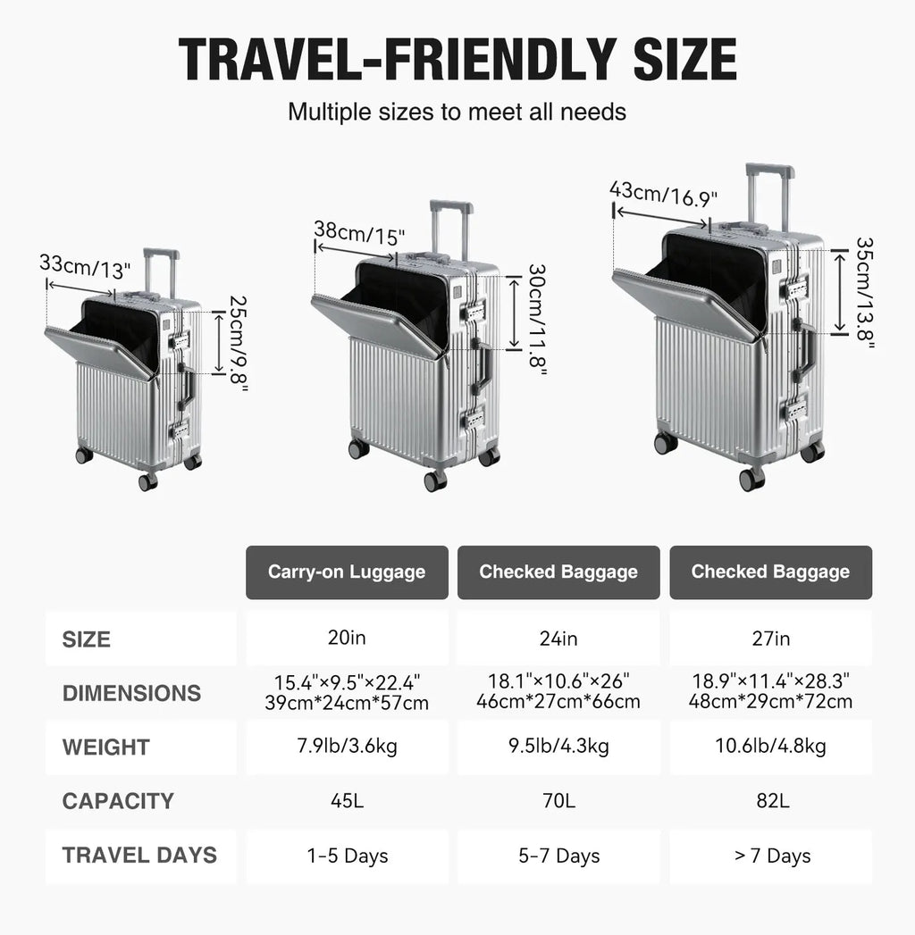 Northbound Hard Shell Suitcase — Lightweight Aluminium Frame Travel Case