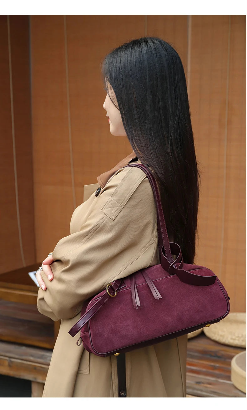 Women's Suede Shoulder Bag