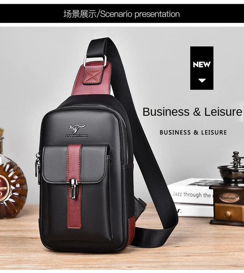 Northbound Waterproof Messenger Bag — PU Leather Laptop & Travel Bag