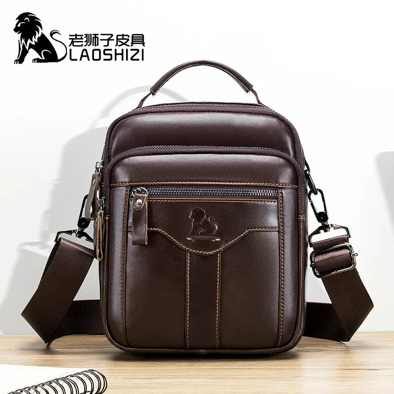 Genuine Leather Crossbody Messenger Bag – Luxury Satchel
