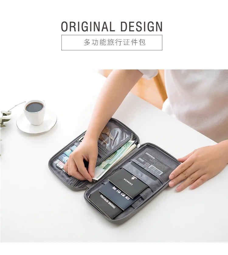 Family Passport Wallet & Multi-Functional Travel Document Organiser