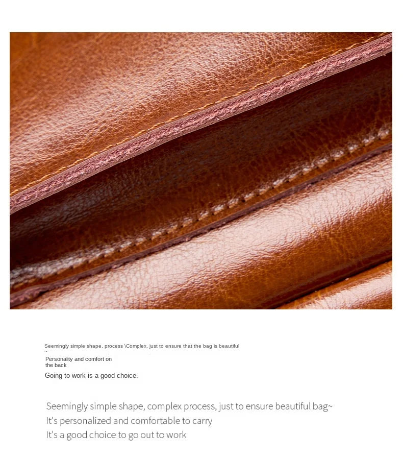 Women Genuine Leather Backpack Durable Cowhide Laptop Bag 14 Inch Multiple Pocket British Vintage College Style Unisex Rucksack