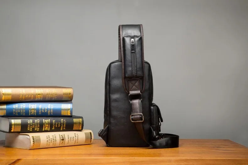 Northbound Waterproof Crossbody Bag — Lightweight PU Leather Shoulder Bag