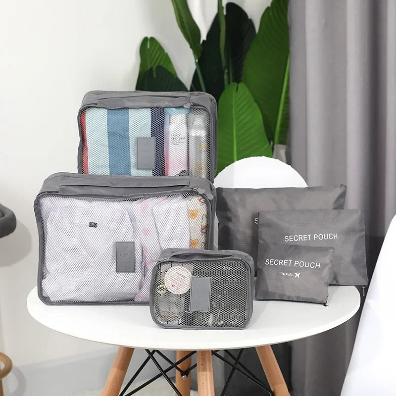 6-Piece Travel Packing Cubes Set – Portable Luggage Organiser for Suitcases