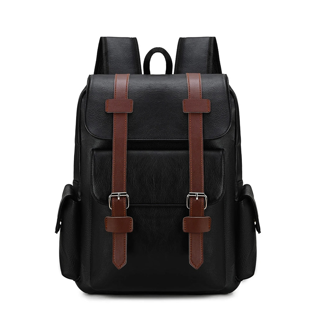 Crazy Horse Leather Backpack — Large Capacity Vintage Rucksack