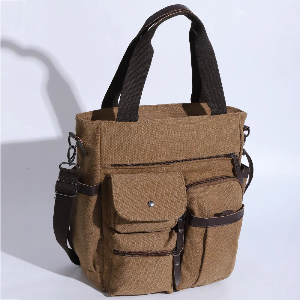 Canvas Messenger Bag for Travel & Work