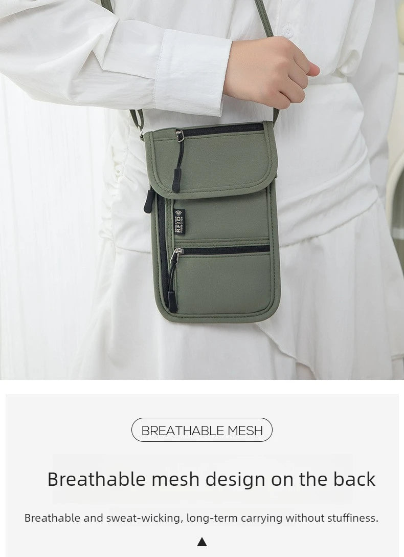 Portable Passport & ID Card Holder with Lanyard – Travel Crossbody Organiser