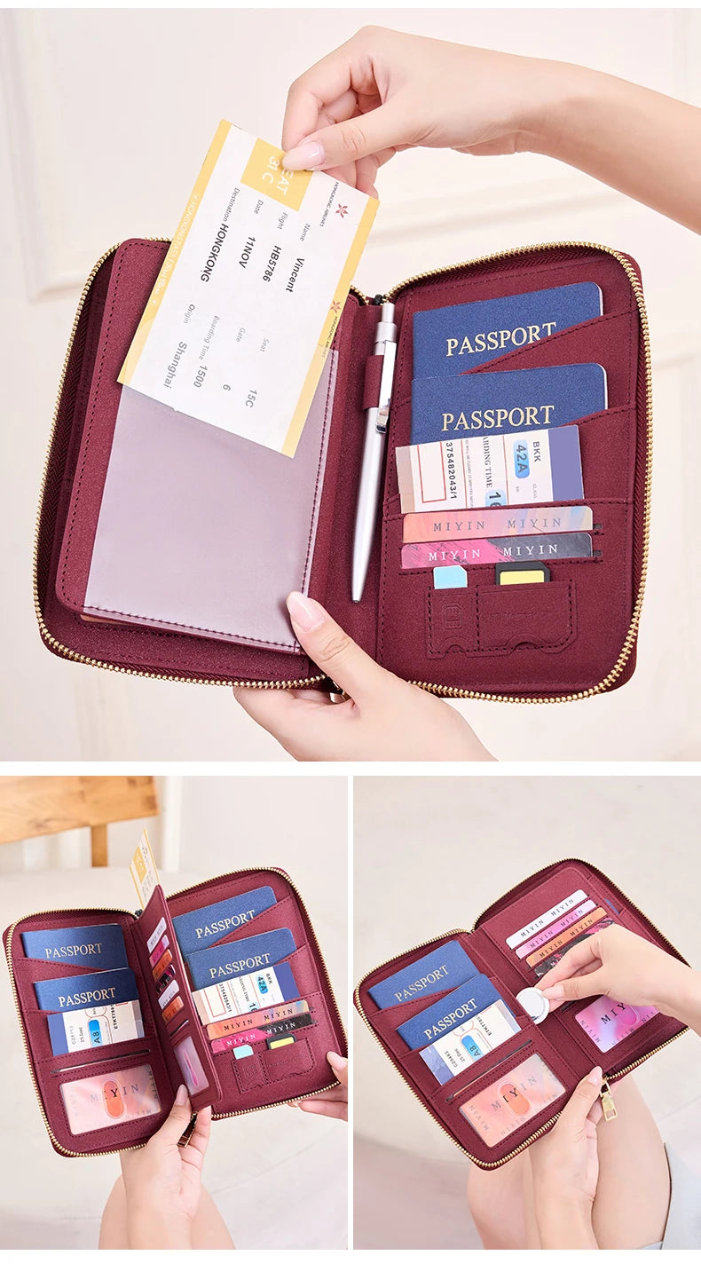 RFID Anti-Theft Zipped Passport Holder & Travel Organiser – Unisex