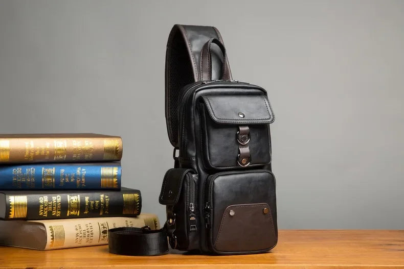 Northbound Waterproof Crossbody Bag — Lightweight PU Leather Shoulder Bag