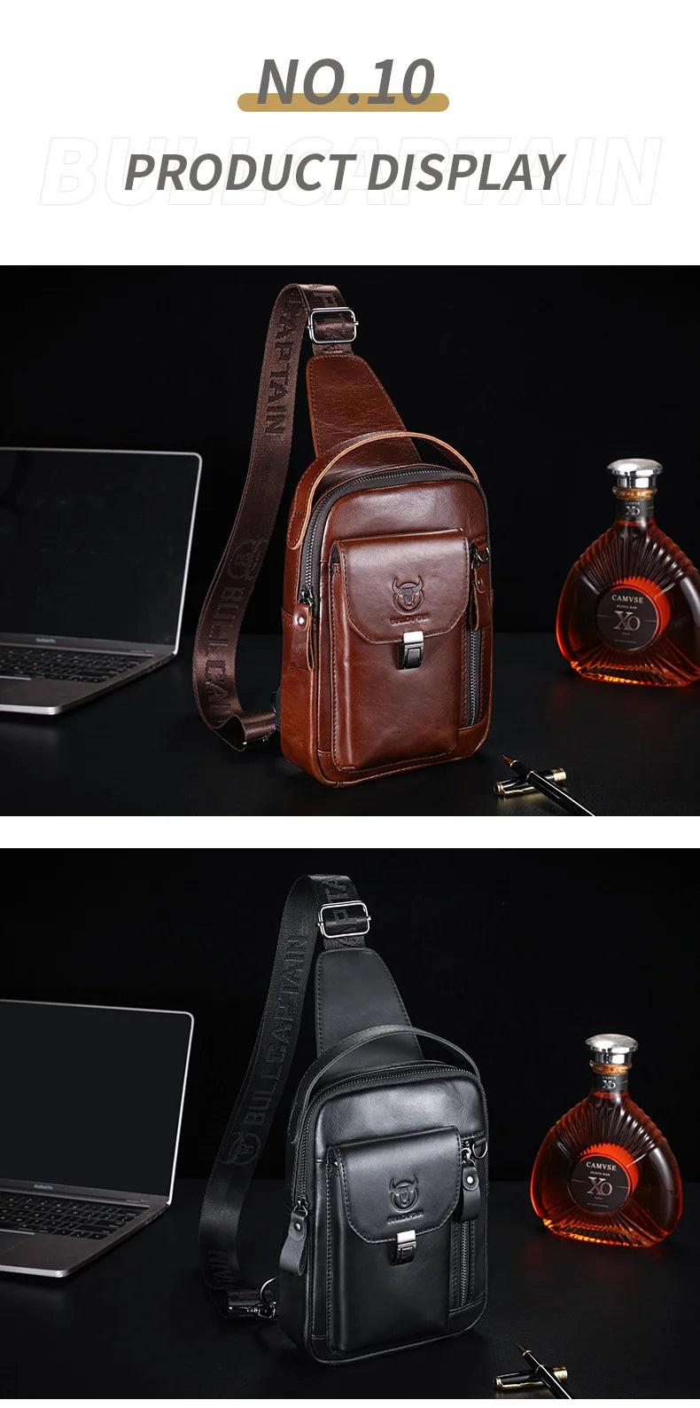 Waxed Canvas Chest Bag — Multi-Pocket Crossbody Sling for Travel