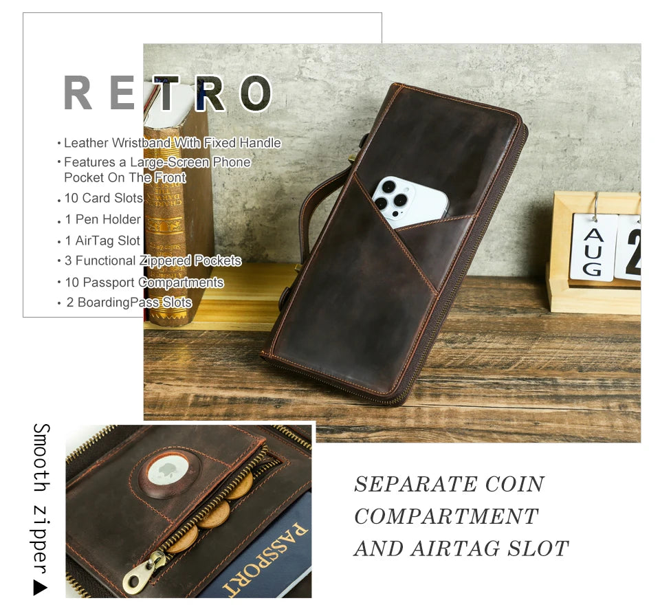 Family Travel Passport Holder – RFID Anti-Theft Document Organiser