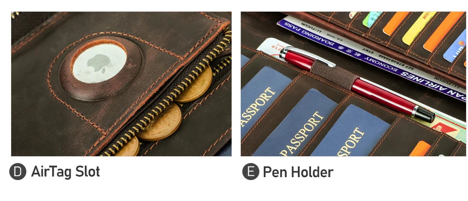 Family Travel Passport Holder – RFID Anti-Theft Document Organiser