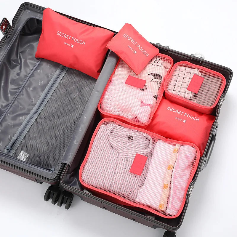6-Piece Travel Packing Cubes Set – Portable Luggage Organiser for Suitcases