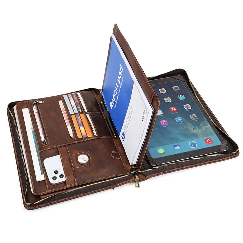 Northbound Leather Portfolio Briefcase — Document Organiser & Travel Folio