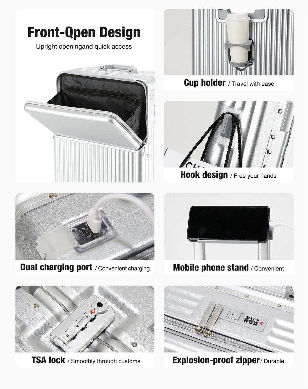 Northbound Hard Shell Suitcase — Lightweight Aluminium Frame Travel Case