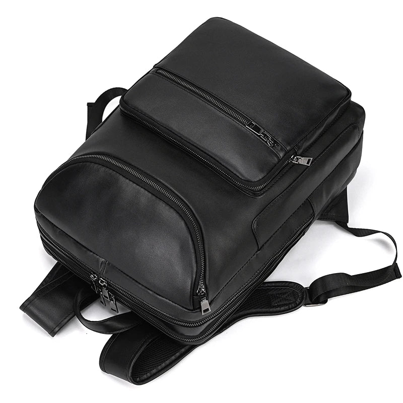Unisex Vintage Crazy Horse Leather Backpack