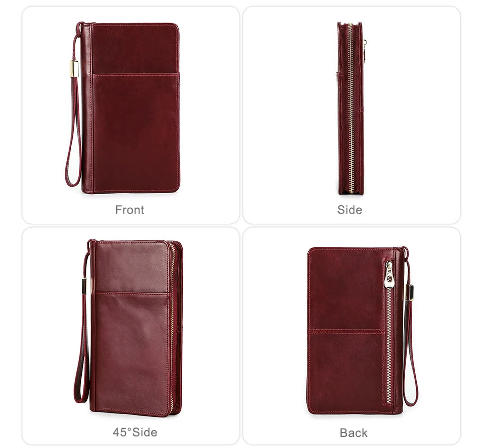 Leather Family Passport Clutch