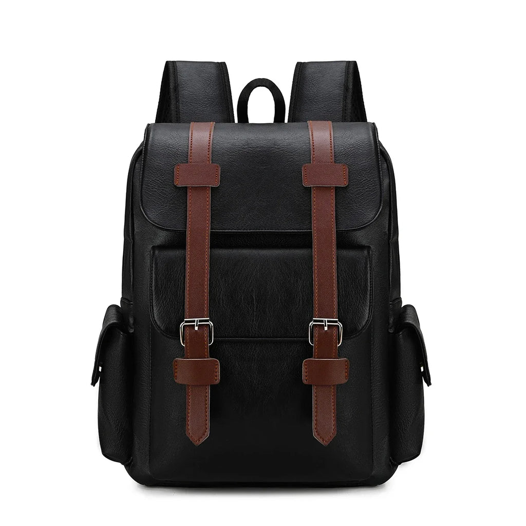 Crazy Horse Leather Backpack — Large Capacity Vintage Rucksack