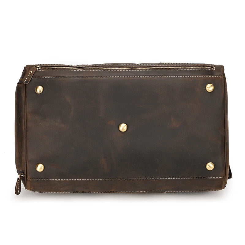 Men's Genuine Leather Duffle Bag