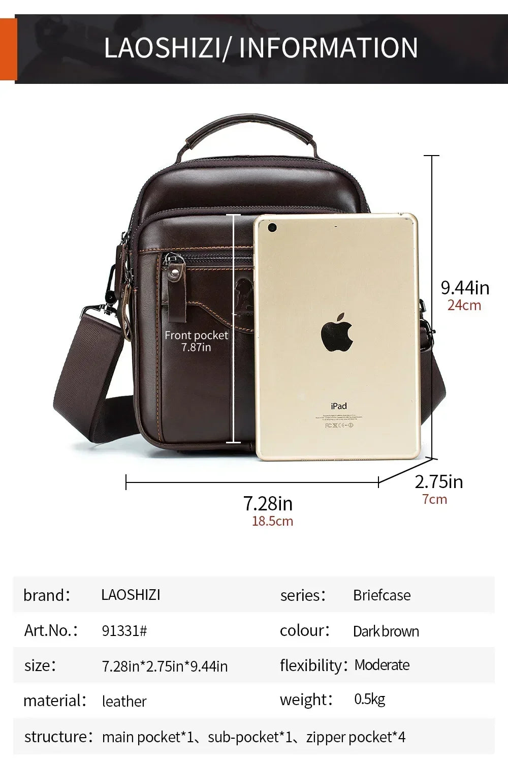 Genuine Leather Crossbody Messenger Bag – Luxury Satchel
