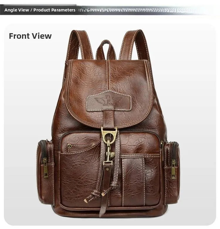 Retro Casual Travel Backpack — Waterproof Foldable Polyester Rucksack